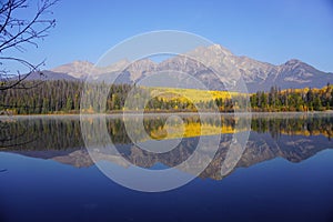 Patricia Lake in Jasper national Park in autumn season