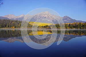 Patricia Lake in Jasper national Park in autumn season