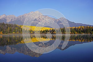 Patricia Lake in Jasper national Park in autumn season