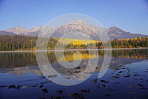 Patricia Lake in Jasper national Park in autumn season