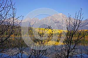 Patricia Lake in Jasper national Park in autumn season