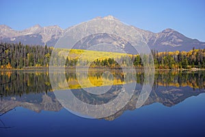 Patricia Lake in Jasper national Park in autumn season