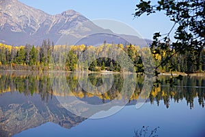 Patricia Lake in Jasper national Park in autumn season