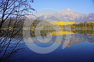 Patricia Lake in Jasper national Park in autumn season