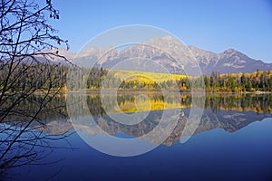 Patricia Lake in Jasper national Park in autumn season