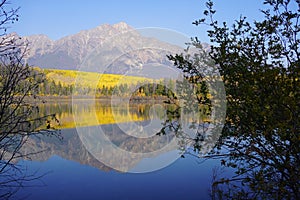 Patricia Lake in Jasper national Park in autumn season