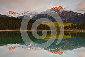 Patricia Lake and Pyramid Mountain, Canada photo