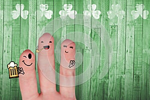 Patricks day hands with message