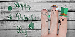 Patricks day hands with message