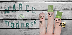 Patricks day hands with message