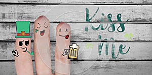 Patricks day hands with message