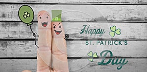 Patricks day hands with message