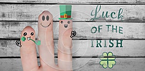 Patricks day hands with message