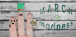 Patricks day hands with message