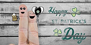 Patricks day hands with message