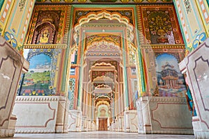 Patrika Gate inside arch in Jawahar Circle in Pink City - Jaipur, India. Indian Architecture