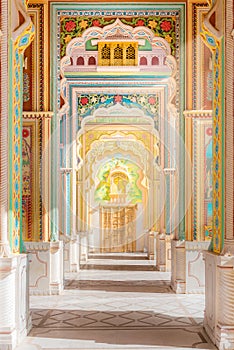 Patrika gate. The ninth gate of Jaipur locate at Jawahar Circle, Jaipur, Rajasthan, India. photo