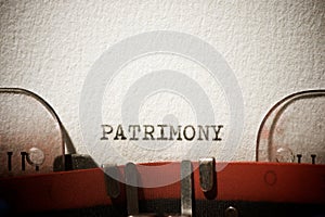 Patrimony concept view photo
