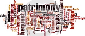 Patrimony word cloud photo