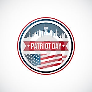 Patriot Day badge template.