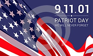 Patriot Day banner design template.