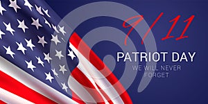 Patriot Day banner design template.