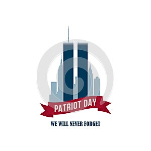 9/11 Patriot Day card with Twin Towers.