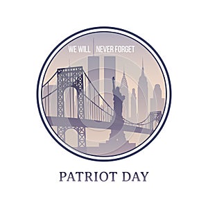 Patriot Day New York skyline 11 september 2001.