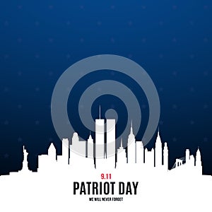 Patriot Day poster with New York skyline.