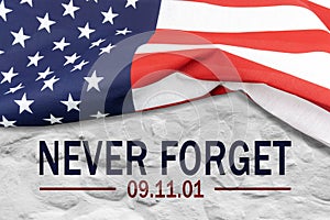 9/11 Patriot Day, September 11. `Never Forget`