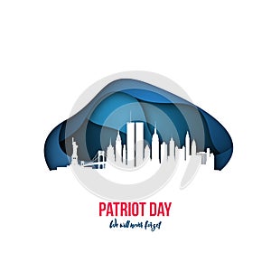 Patriot Day - We will never forget New York skyline September 11, 2001.