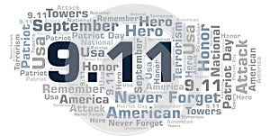 9.11 Patriot Day word cloud.