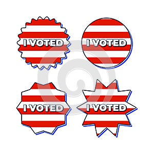 Patriotic 2020 voting poster. Presidential election 2020 in USA. Typographic banner of the United States