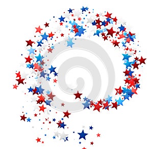 Patriotic abstract background of Stars