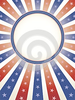 Patriotic Background with Circle Copy Space