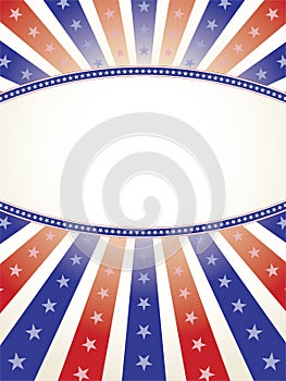 Patriotic Background with Oval Copy Space