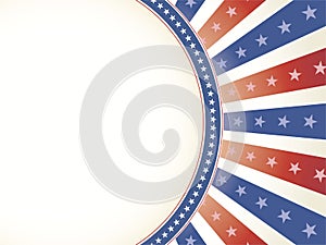 Patriotic Background with Oval Copy Space