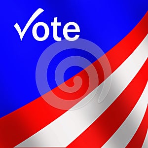 Patriotic background urging people to vote in USA