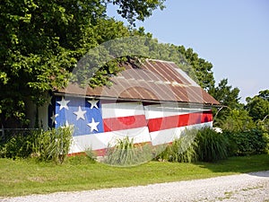 Patriotic Barn