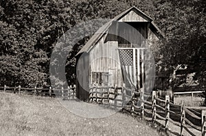 Patriotic Barn