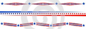 Patriotic border divider american usa flag