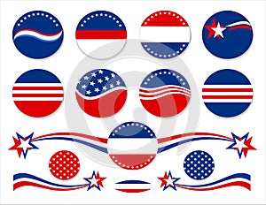 Patriotic Buttons - USA