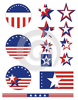 Patriotic Buttons - USA