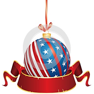 Patriotic Christmas banner