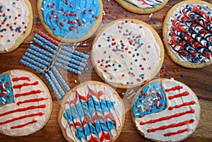 Patriotic decorated cookies