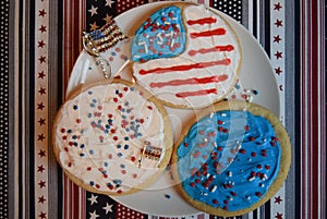 Patriotic decorated cookies