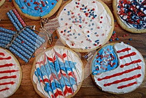 Patriotic decorated cookies