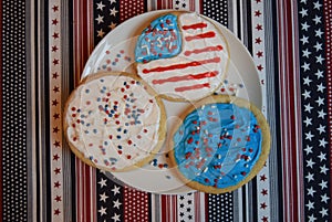 Patriotic decorated cookies