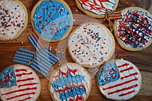 Patriotic decorated cookies