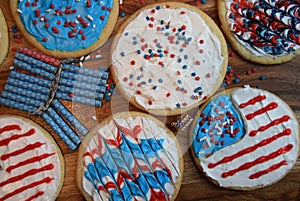 Patriotic decorated cookies